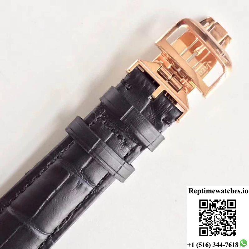 Jaeger-Lecoultre Master Grande Tradition Tourbillon Rose Gold White Dial-Rep Time Watches