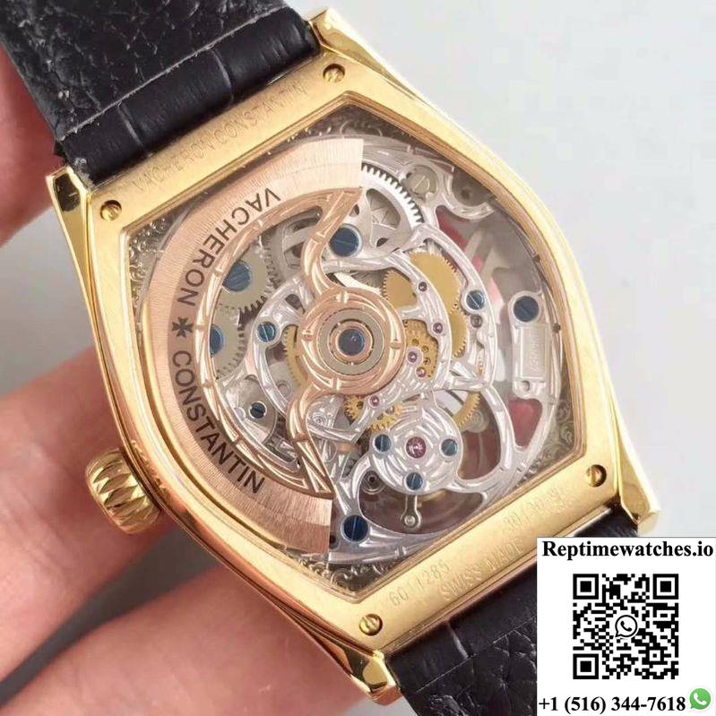 Vacheron Constantin Malte Tourbillon Rose Gold Skeleton Dial-Rep Time Watches
