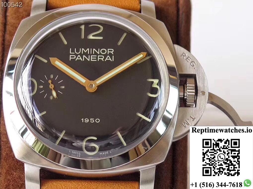Panerai Luminor 1950 Pam127 Zf Factory Superlumed Black Dial-Rep Time Watches