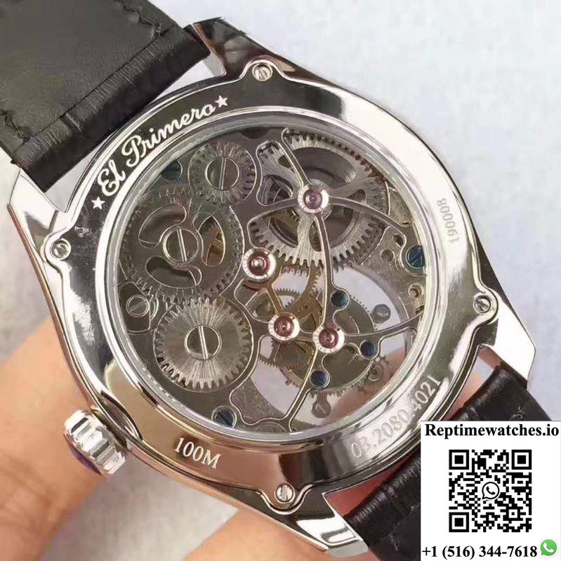 Zenith Ep Calender Skeleton Tourbillon Ss/Le White And Skeleton Dial-Rep Time Watches