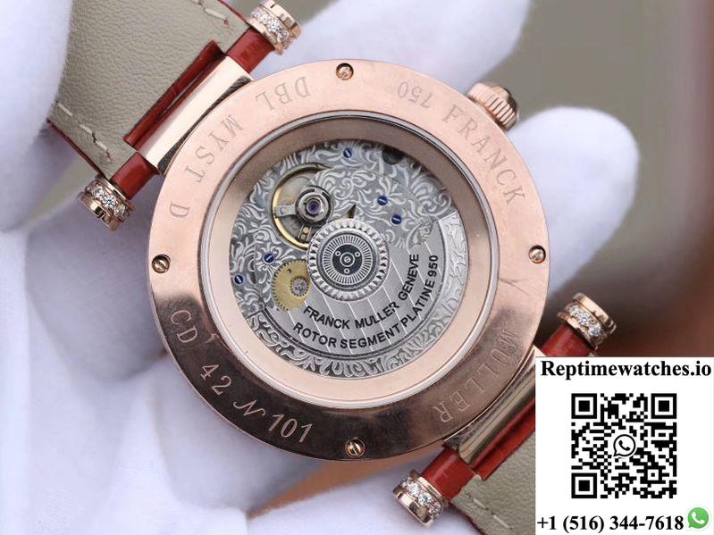 Franck Muller Double Mystery Dm42D2Rcd Gs Factory Rose Gold Diamond Dial-Rep Time Watches
