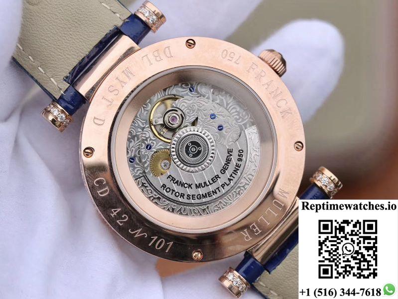 Franck Muller Double Mystery D 3R Cd 42 Rose Gold Diamond Dial-Rep Time Watches