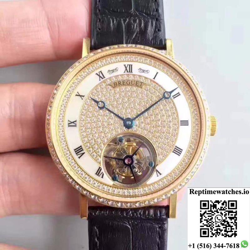 Breguet Grand Complication Tourbillon Diamond Dial-Rep Time Watches