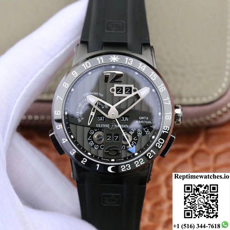 Ulysse Nardin El Toro 322-00-3 All Working Gmt Calendar Grey Dial-Rep Time Watches