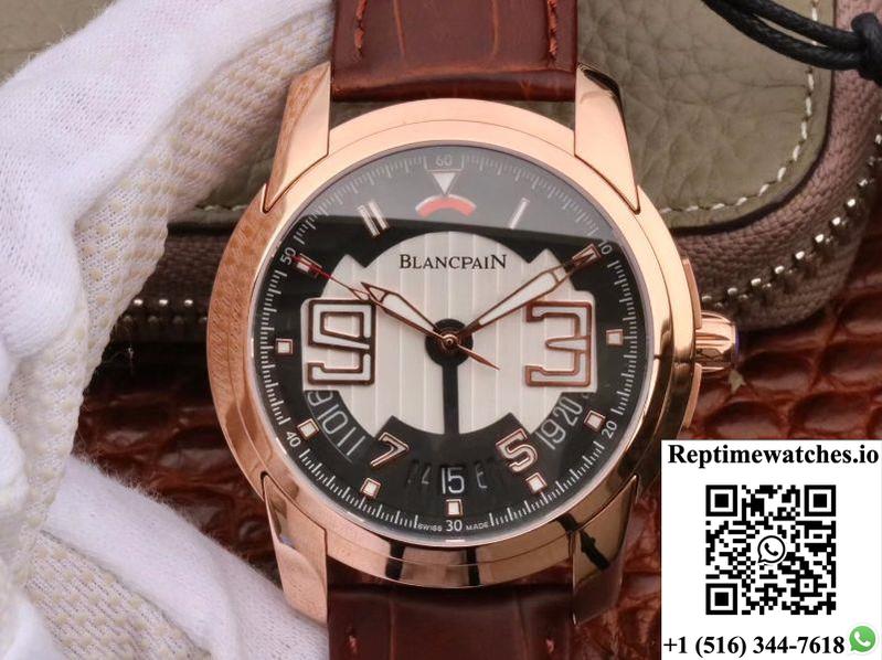 Blancpain L-Evolution 8805-1134-53B Rose Gold Case Black Dial-Rep Time Watches