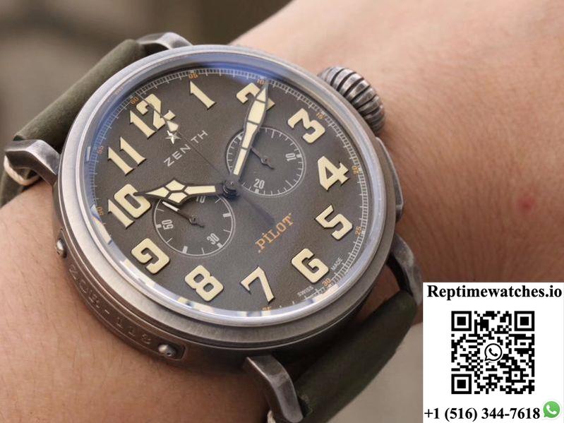 Zenith Pilot Type 20 Chronograph Extra Special 29.2430.4069/21.C800 Xf Factory Gray Dial-Rep Time Watches