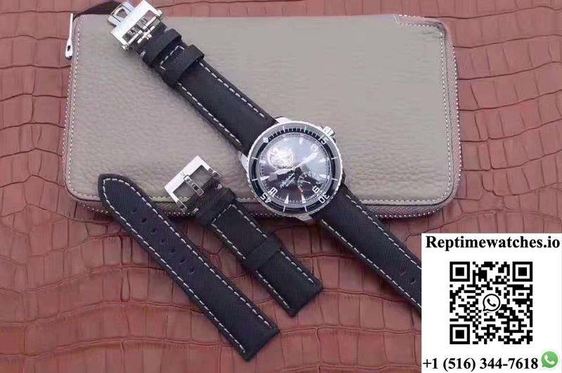 Blancpain Fifty Fathoms Tourbillon 8 Days 5025-1530-52A Black Dial-Rep Time Watches