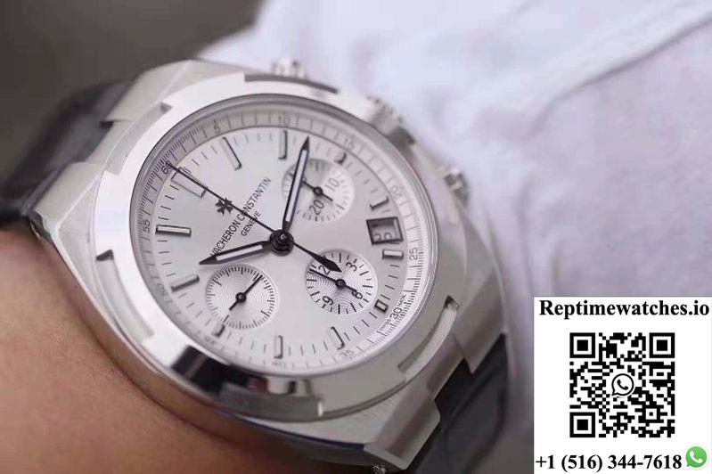 Vacheron Constantin Overseas Chronograph 5500V/110A-B075 8F Factory Silver Dial-Rep Time Watches