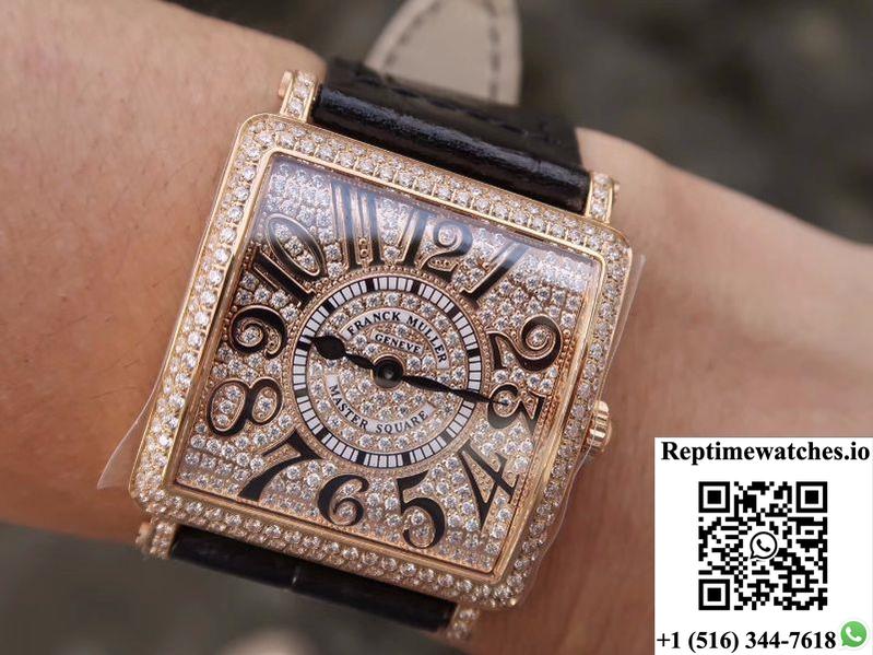 Franck Muller Master Square Ladies 6002 M Qz D Gf Factory Diamond Dial-Rep Time Watches