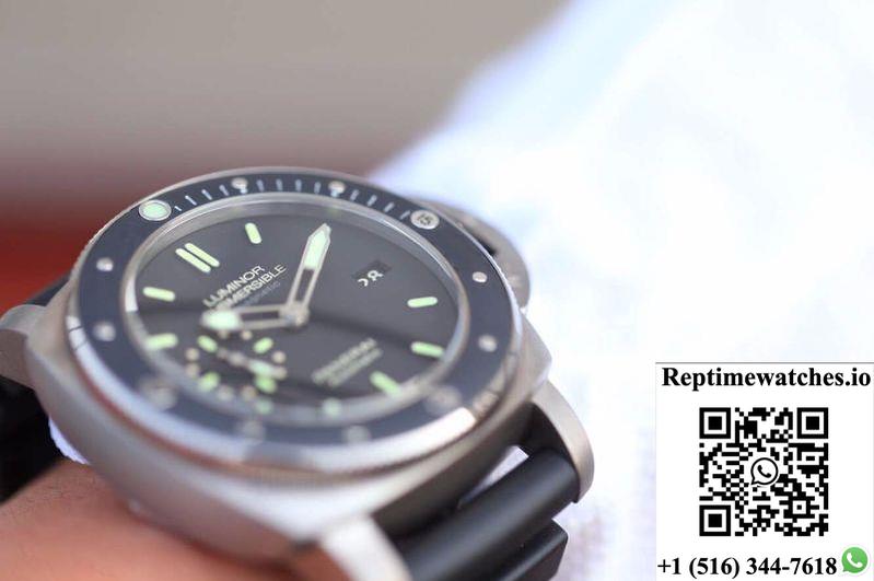 Panerai Luminor Submersible 1950 Amagnetic 3 Days Pam389 Vs Factory V2 Black Dial-Rep Time Watches