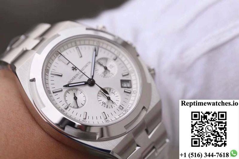 Vacheron Constantin Overseas Chronograph 5500V/110A-B075 8F Factory Silver Dial-Rep Time Watches