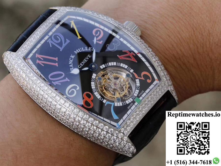 Franck Muller Crazy Color Dreams Tourbillon 8880 Black Dial-Rep Time Watches