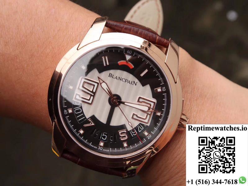 Blancpain L-Evolution 8805-1134-53B Rose Gold Case Black Dial-Rep Time Watches