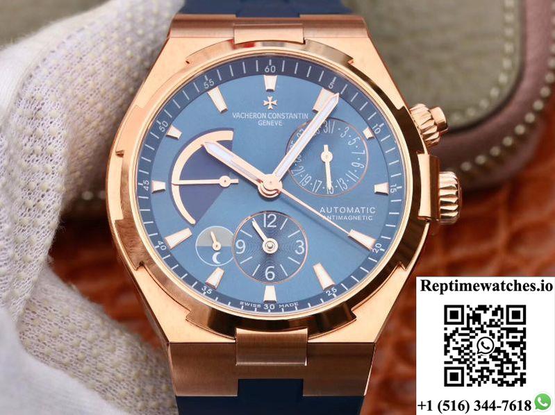 Vacheron Constantin Overseas 44Mm Twa Factory 18K Rose Gold Blue Dial-Rep Time Watches