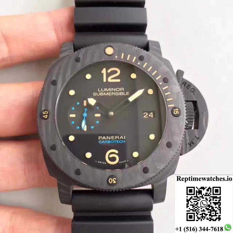 Panerai Luminor Submersible 1950 Pam616 Vs Factory V3 Black Dial-Rep Time Watches