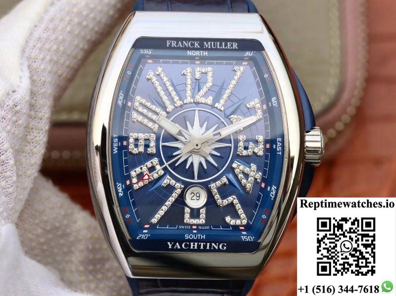 Franck Muller Vanguard V45 45Mm Blue Dial-Rep Time Watches