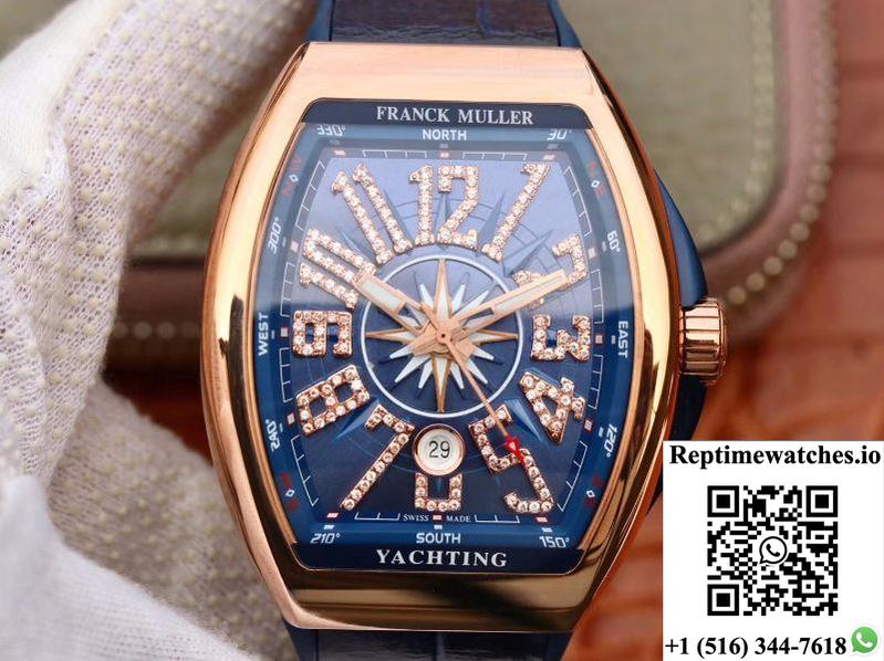 Franck Muller Vanguard V45 25Th Anniversary Blue Dial-Rep Time Watches