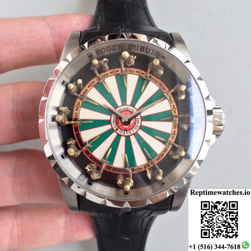 Roger Dubuis Excalibur Rddbex0398 Green White Table Dial-Rep Time Watches