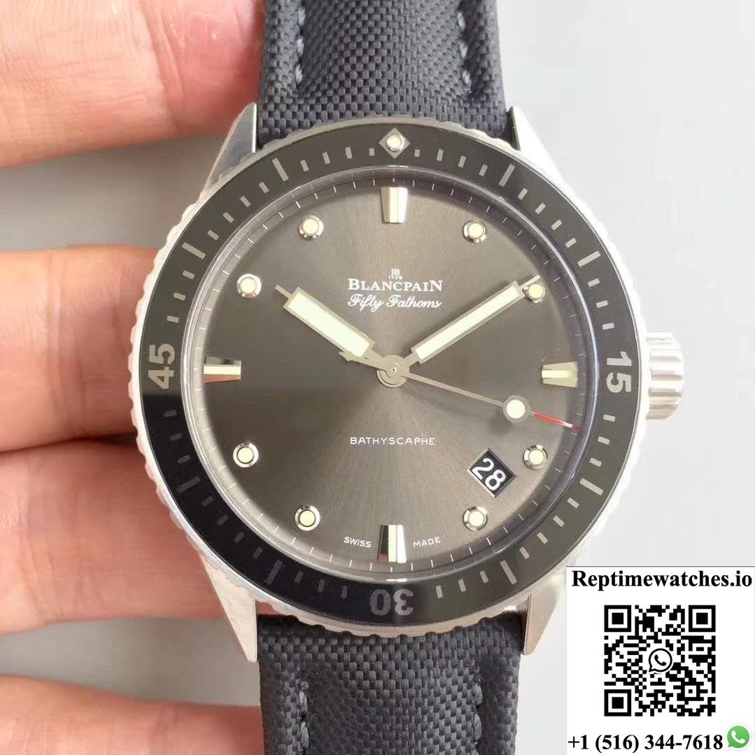 Blancpain Fifty Fathoms Bathyscaphe 5000-1110-B52A Zf Factory Meteor Grey Dial-Rep Time Watches
