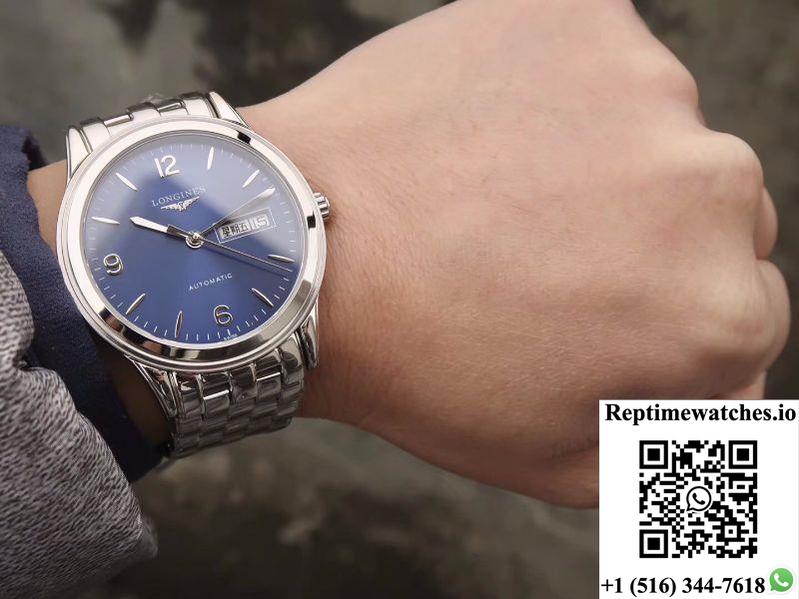 Longines Flagship Double Calendar L4.899.4.12.601 Gk Factory Blue Dial-Rep Time Watches