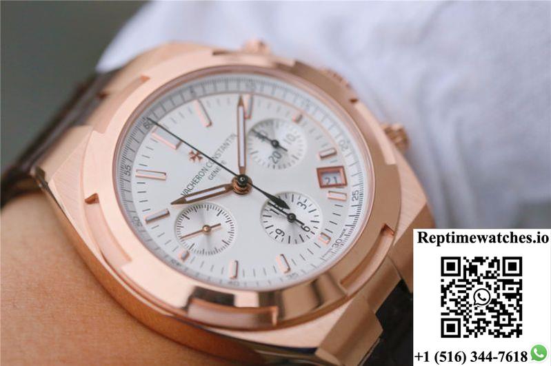 Vacheron Constantin Overseas Chronograph 5500V/000R-B074 8F Factory Silver Dial-Rep Time Watches