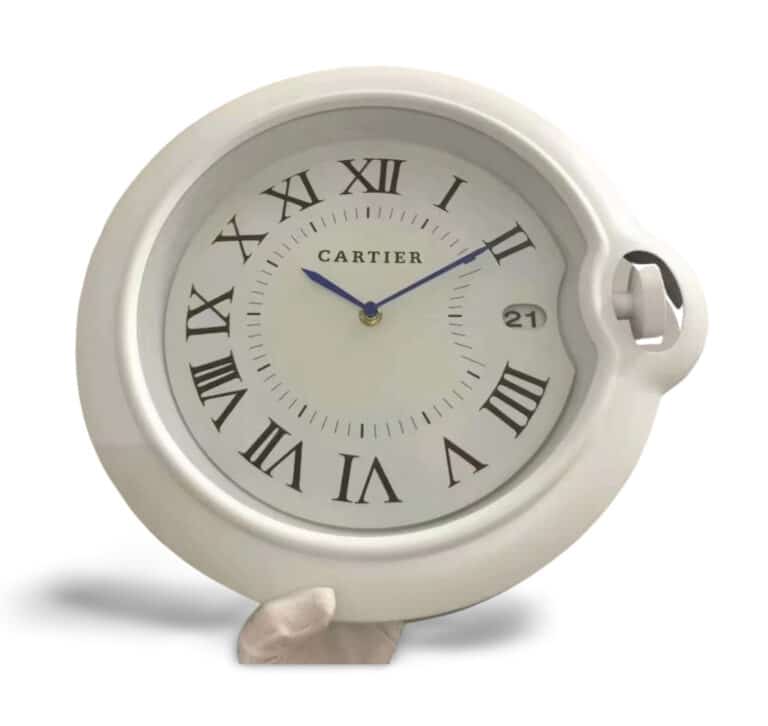 CARTIER WHITE EDITION 35 CM METAL WALL CLOCK
