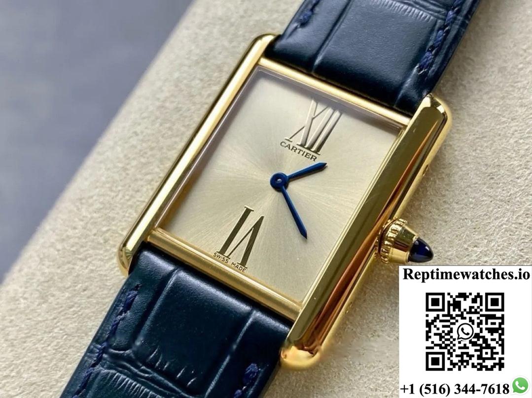 Cartier Tank WGTA0213 F1 Factory Alligator Leather Strap