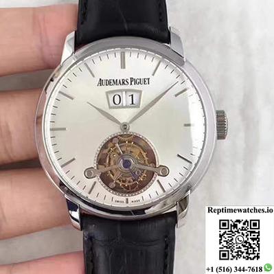 Audemars Piguet Audemars Tourbillon Grande Date 26559 White Dial-Rep Time Watches