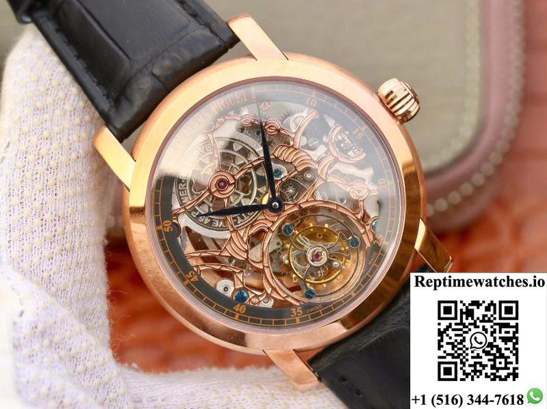 Audemars Piguet Jules Audemars Tourbillon 26357Pt.Zz.D028Cr.01 18K Rose Gold Skeleton Dial-Rep Time Watches