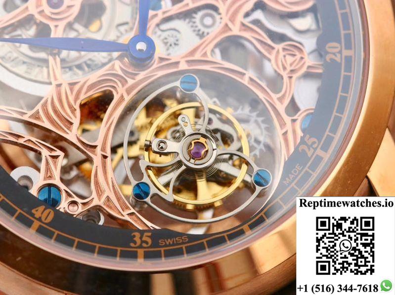 Audemars Piguet Jules Audemars Tourbillon 26357Pt.Zz.D028Cr.01 18K Rose Gold Skeleton Dial-Rep Time Watches