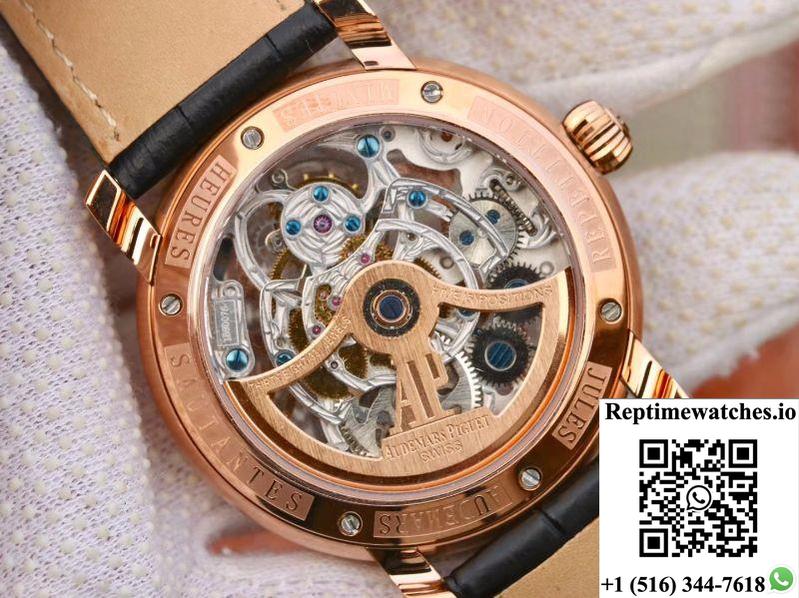 Audemars Piguet Jules Audemars Tourbillon 26357Pt.Zz.D028Cr.01 18K Rose Gold Skeleton Dial-Rep Time Watches