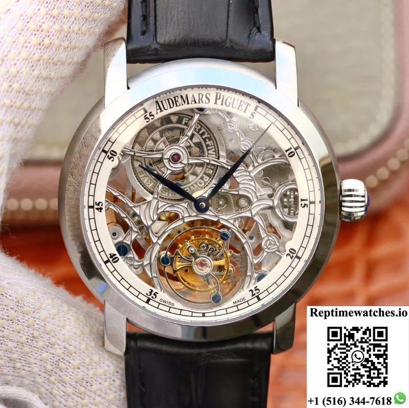 Audemars Piguet Jules Audemars Tourbillon 26357Pt.Zz.D028Cr.02 Skeleton Dial-Rep Time Watches