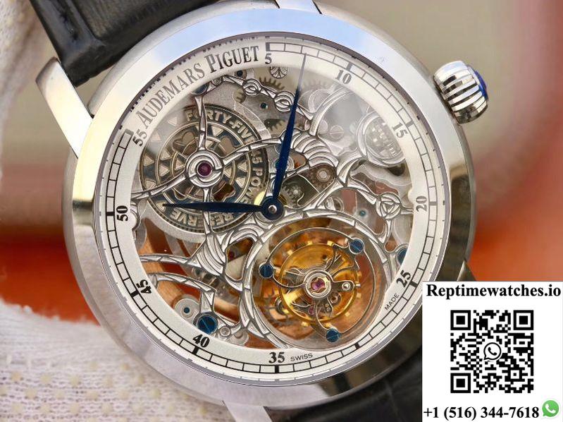 Audemars Piguet Jules Audemars Tourbillon 26357Pt.Zz.D028Cr.02 Skeleton Dial-Rep Time Watches
