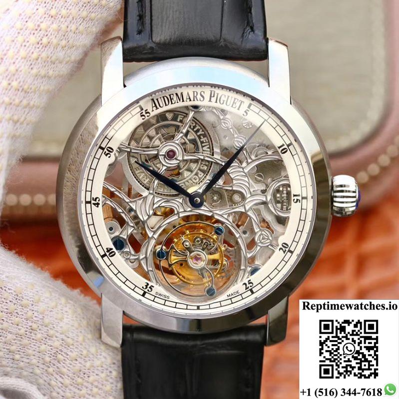 Audemars Piguet Jules Audemars Tourbillon 26357Pt.Zz.D028Cr.02 Skeleton Dial-Rep Time Watches