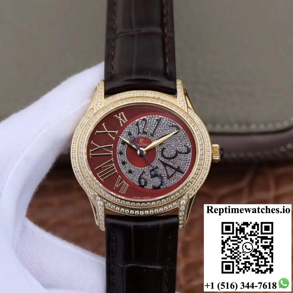 Audemars Piguet Millenary Ladies 77302BA.ZZ.D094CR.01 Brown Dial - Watches
