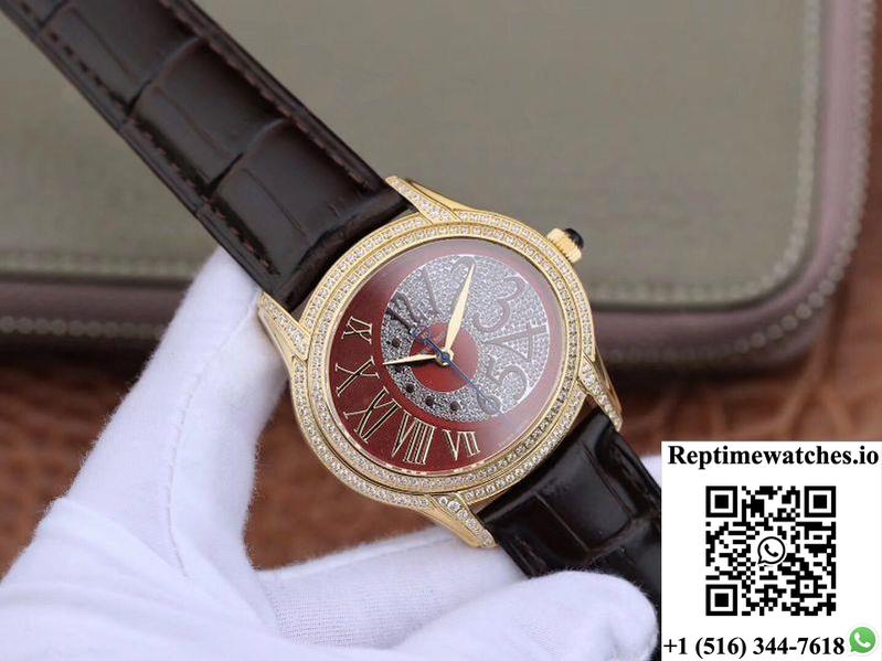 Audemars Piguet Millenary Ladies 77302Ba.Zz.D094Cr.01 Brown Dial-Rep Time Watches