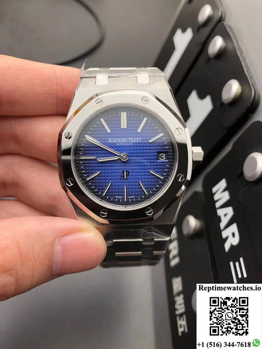 Audemars Piguet Royal Oak 15202Ip.Oo.1240Ip.01 Zf Factory Smoked Blue Dial-Rep Time Watches