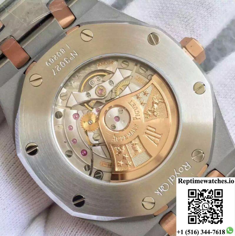 Audemars Piguet Royal Oak 15400 Jf Factory Rose Gold Black Dial-Rep Time Watches