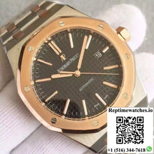 Audemars Piguet Royal Oak 15400 JF Factory Rose Gold Black Dial - Watches