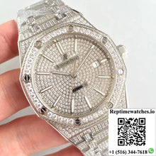 Audemars Piguet Royal Oak 15400.OR Full Diamond White Dial - Watches