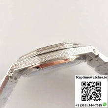 Audemars Piguet Royal Oak 15400.OR Full Diamond White Dial - Watches