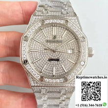 Audemars Piguet Royal Oak 15400.OR Full Diamond White Dial - Watches