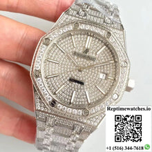 Audemars Piguet Royal Oak 15400.OR Full Diamond White Dial - Watches