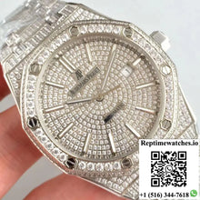 Audemars Piguet Royal Oak 15400.OR Full Diamond White Dial - Watches