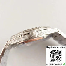 Audemars Piguet Royal Oak 15400.OR Full Diamond White Dial - Watches