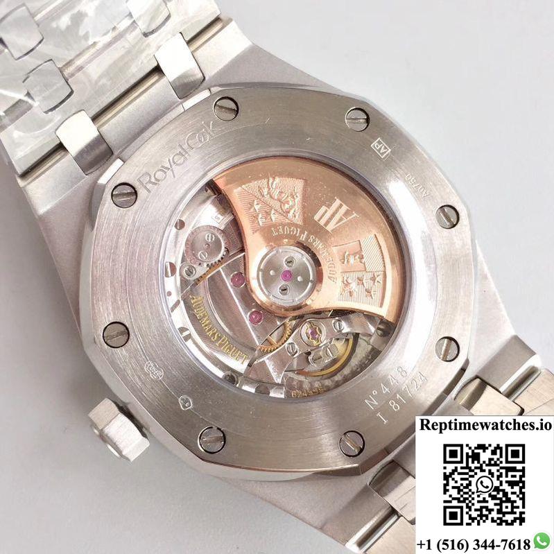 Audemars Piguet Royal Oak 15400.Or Full Diamond White Dial-Rep Time Watches