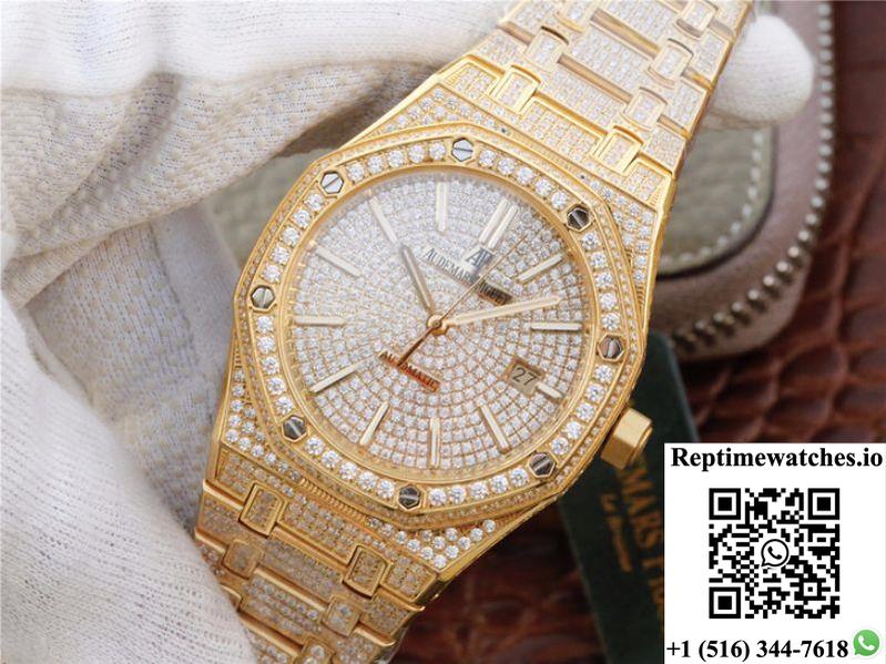 Audemars Piguet Royal Oak 15400.Or01 Diamonds Dial-Rep Time Watches
