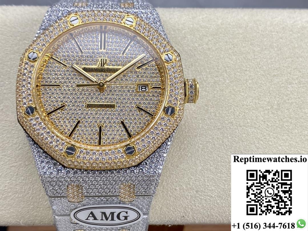 Audemars Piguet Royal Oak 15400Or.020 Amg Factory Diamond Dial-Rep Time Watches