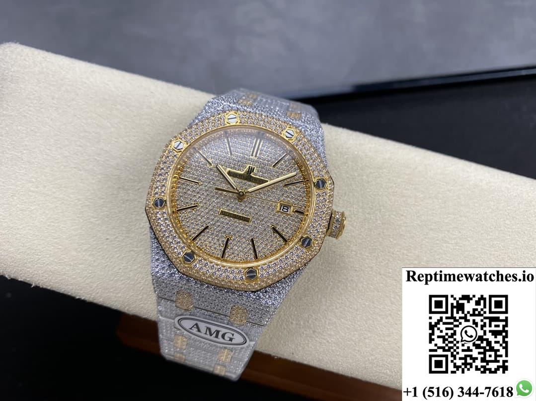 Audemars Piguet Royal Oak 15400Or.020 Amg Factory Diamond Dial-Rep Time Watches
