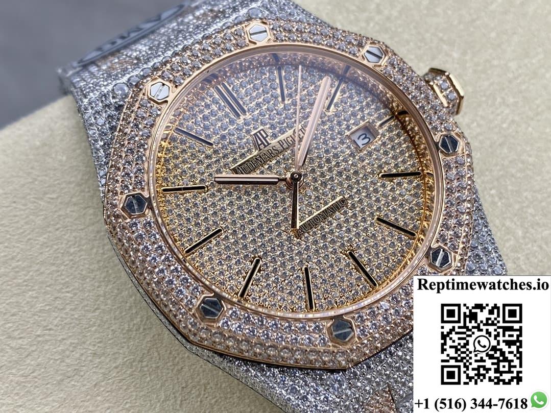 Audemars Piguet Royal Oak 15400Or.022 Amg Factory Diamond Strap-Rep Time Watches